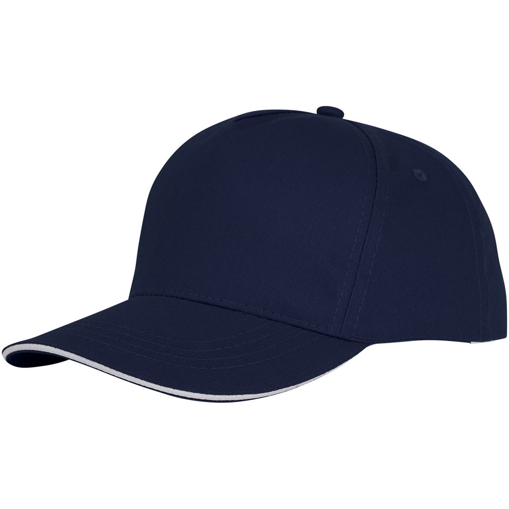 Ceto 175 g/m² Kappe mit 5 Segmenten und Sandwichschirm - navy
