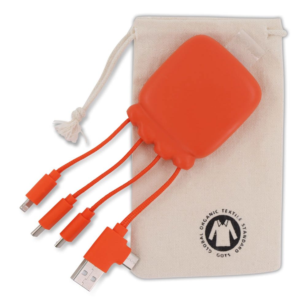 3192 | Xoopar Octopus Gamma 2 Powerbank with Bio Charging cable 3000mAh 