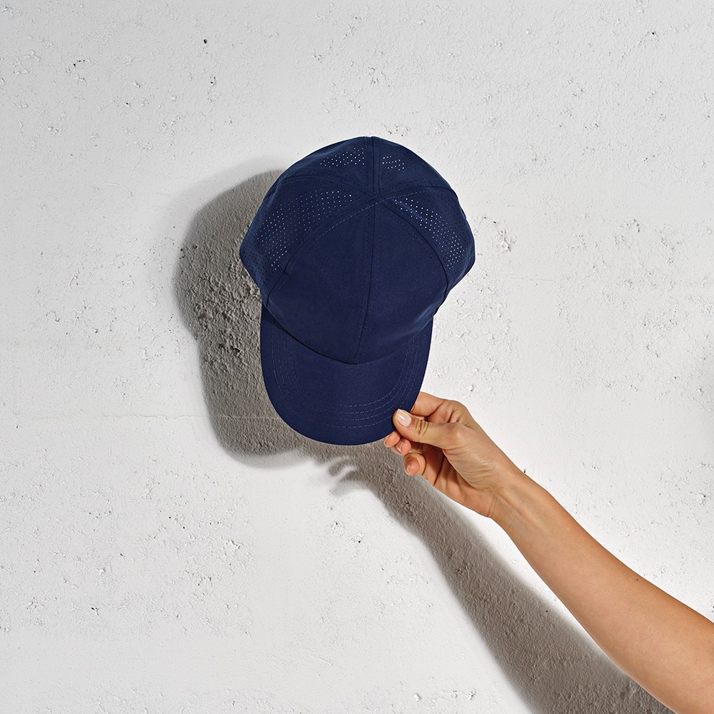 Armstrong Kappe aus rPET. 6-Panel und Klettverschluss - Blau