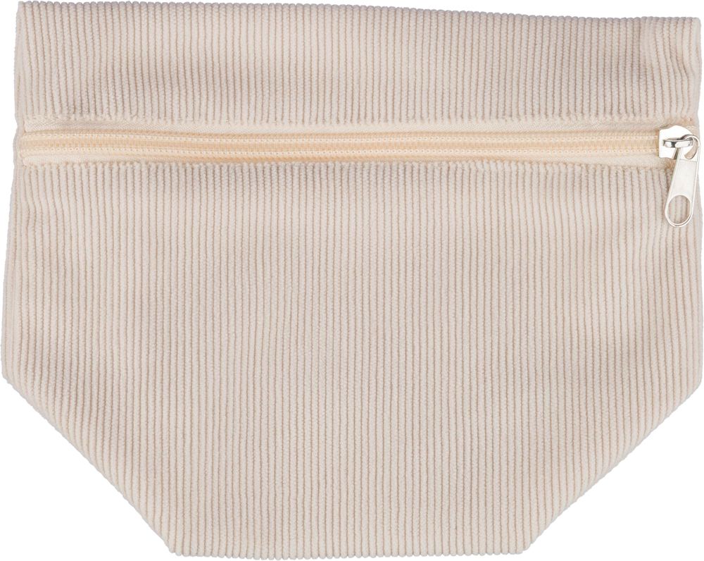 Kosmetiktasche aus Cord mit Reißverschluss Tia - Beige