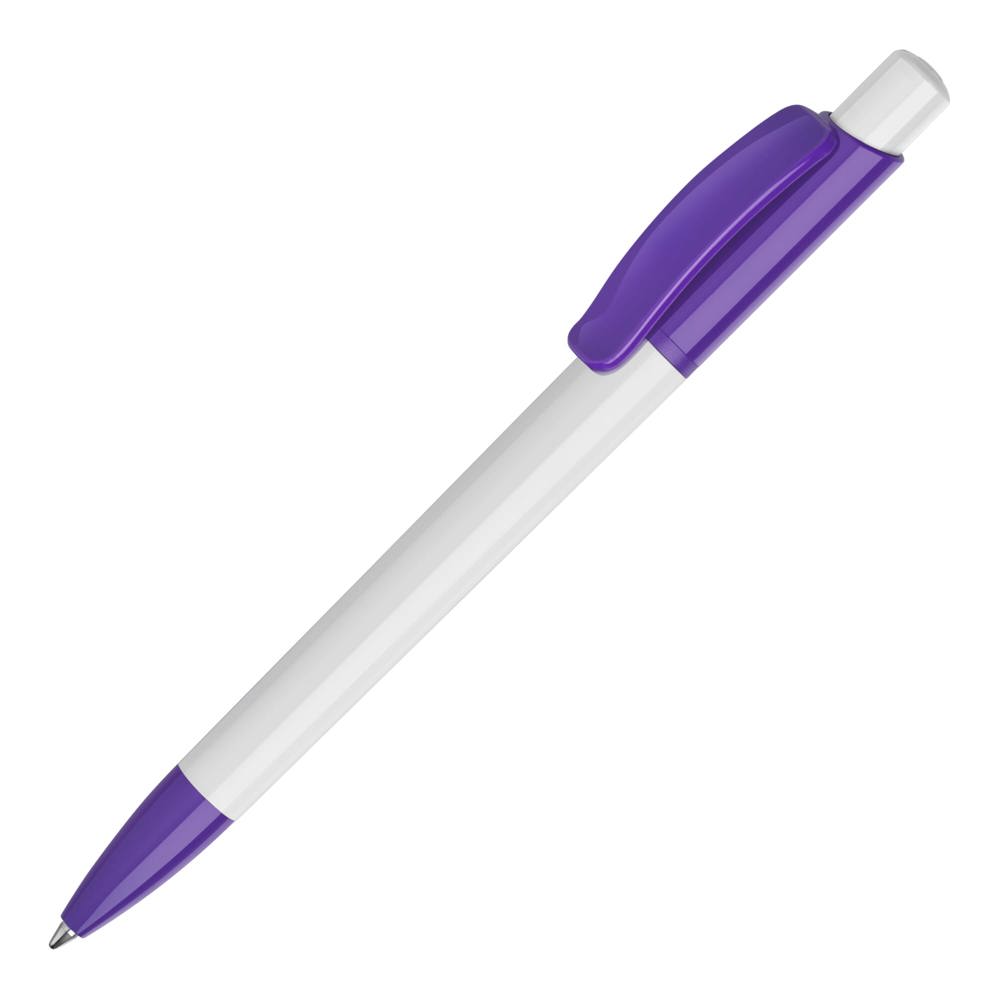 Kugelschreiber Kamal hardcolour - Weiss / Purple