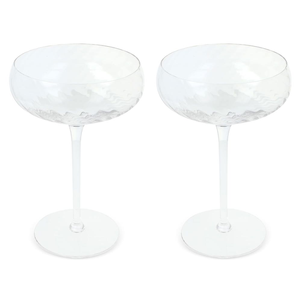 Byon Opacity 2er-Set Sektgläser mit stilvollem Glasmuster 300ml