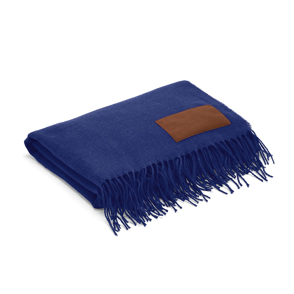 Lichtenstein Decke aus rPET (180 g/m²). Mit personalisierbarem Aufnäher - Marineblau