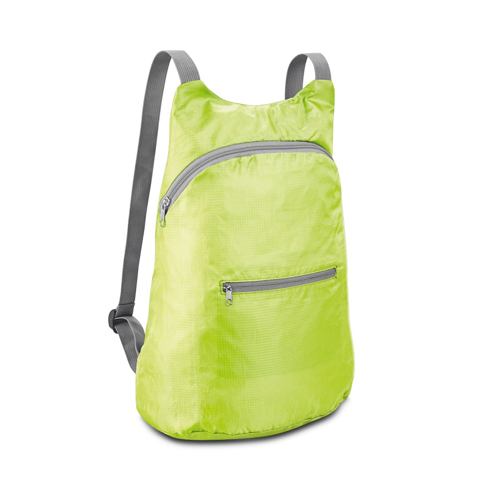 BARCELONA. Faltbarer Rucksack aus 210D Ripstop Polyester - Hellgrün