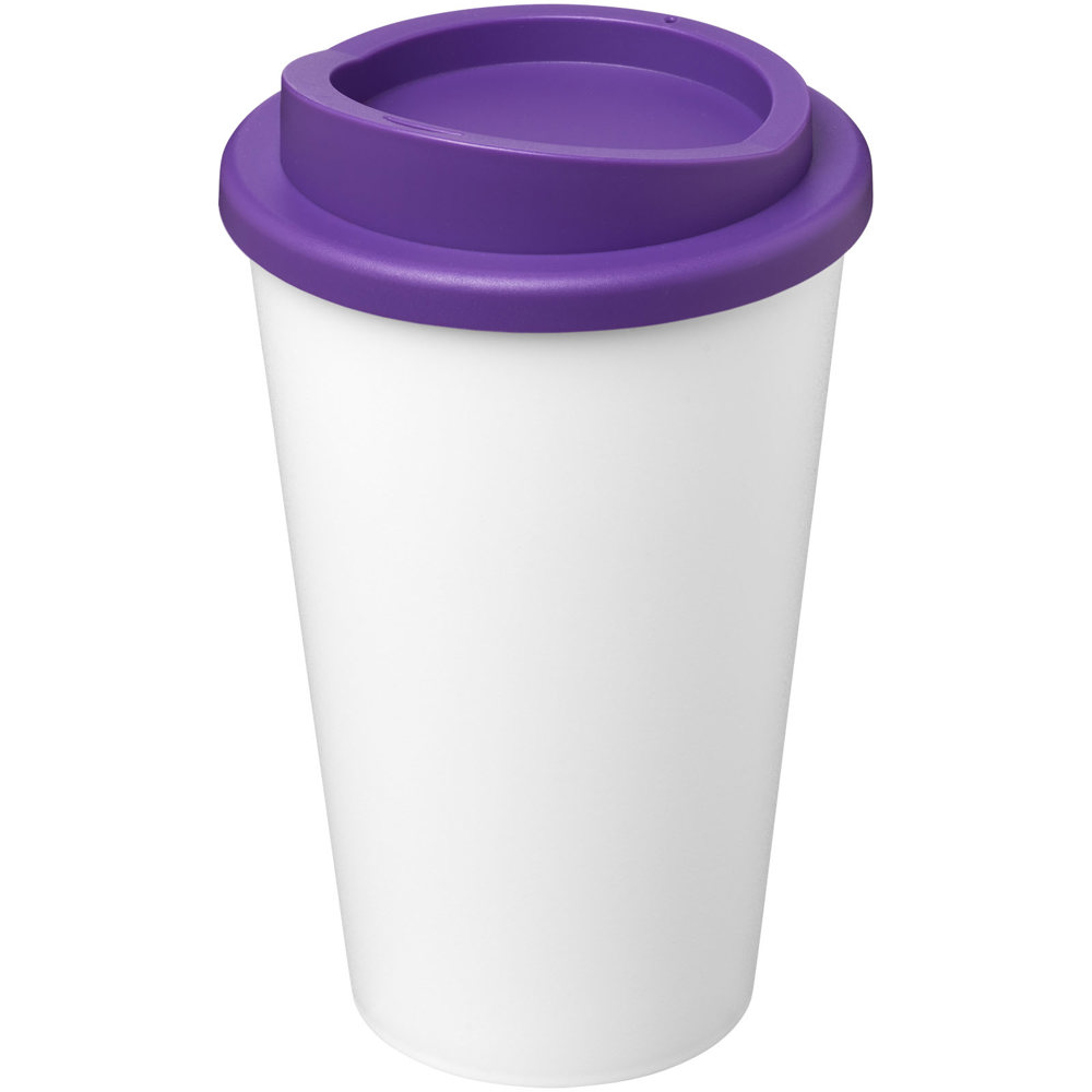 Americano® Eco 350 ml recycelter Becher - weiss, lila