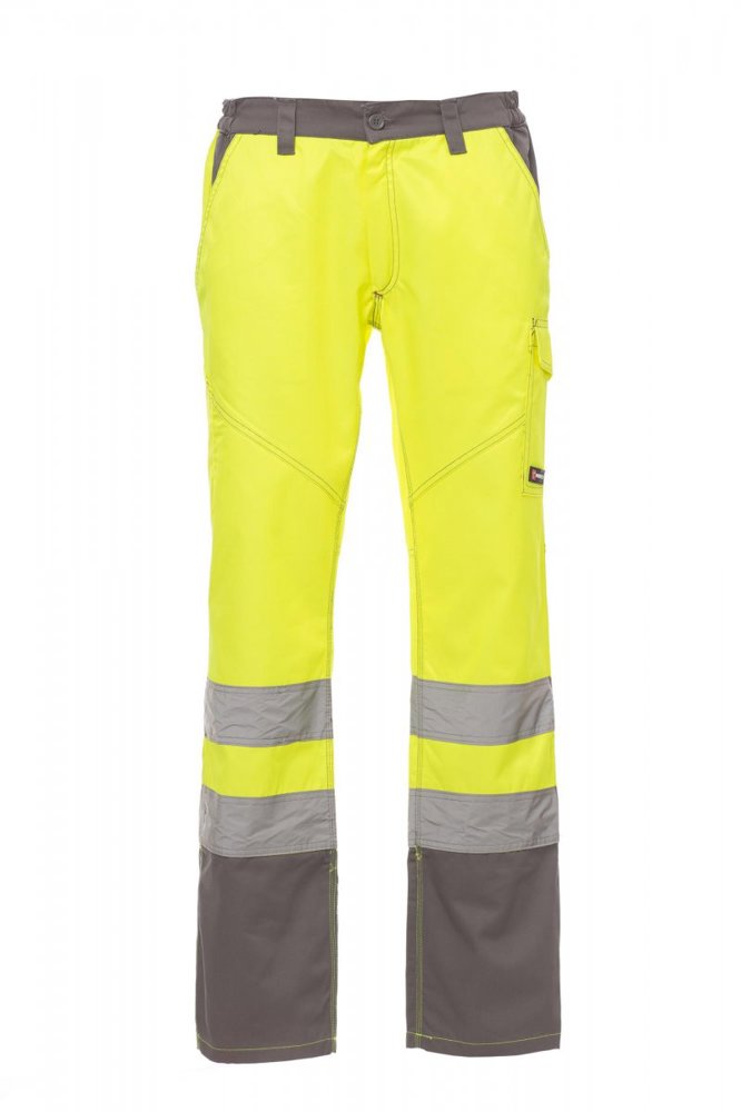 Herrren Warnschutz-Hose CHAT - gelb/stahlgrau