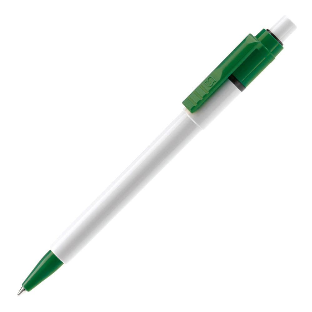 Kugelschreiber Baron Colour Hardcolour - Weiss / Grün
