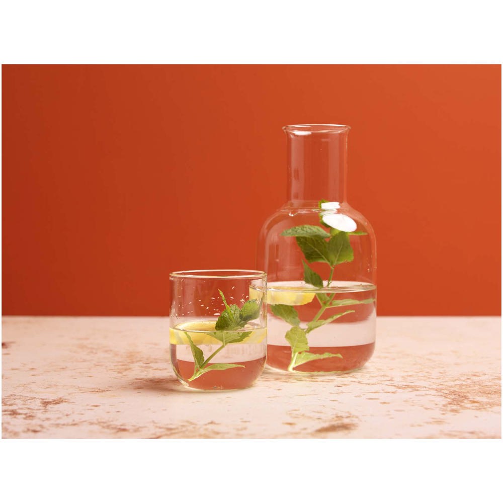 Amelie Set aus Glaskaraffe und Tasse, matt
