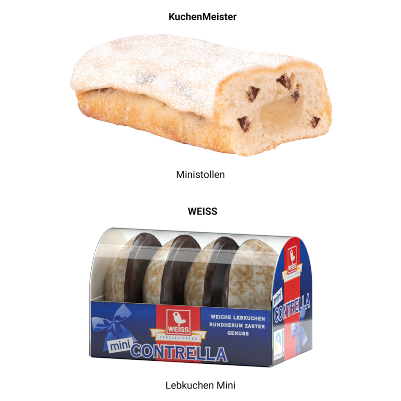 3D-Präsent LKW, WEISS 4er Lebkuchen Mini