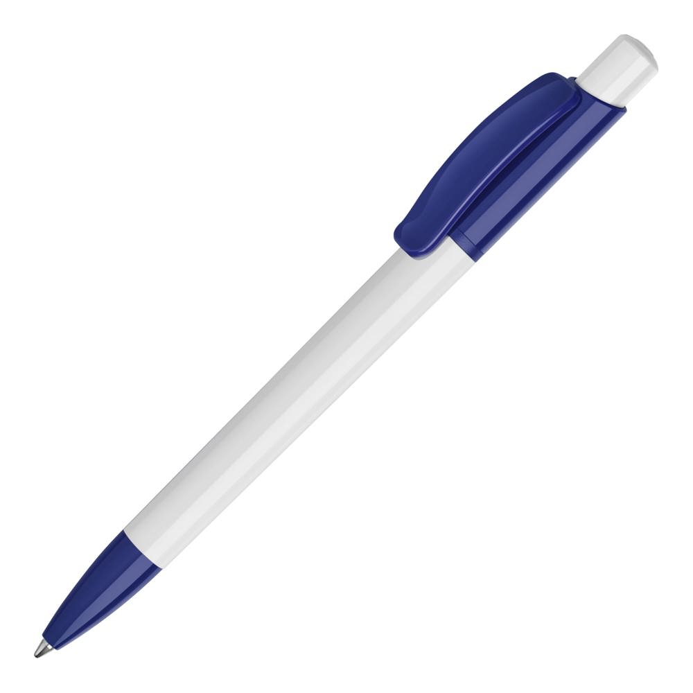 Kugelschreiber Kamal hardcolour - Weiss / Dunkelblau