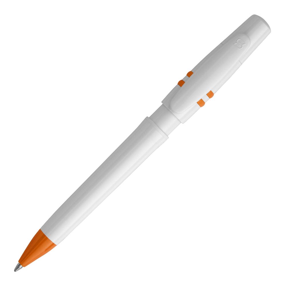 Kugelschreiber Nora hardcolour - Weiss / Orange