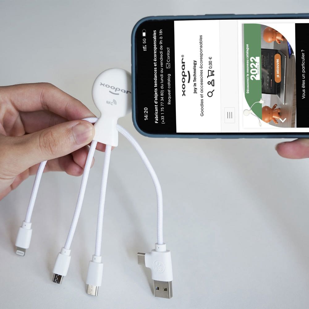 2099 | Xoopar Mr. Bio Smart Charging cable with NFC