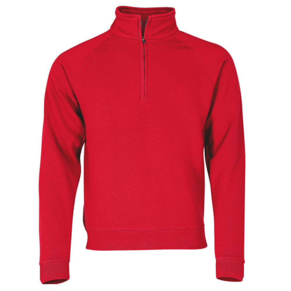 620320 - Premium Zip Neck Sweat - Rot