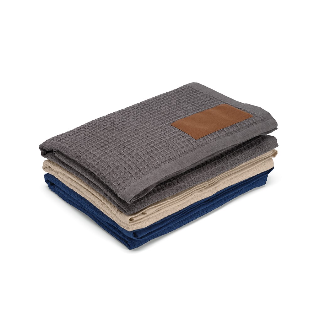 Giotto Decke recy.Baumwolle (200 g/m²). Mit personalisierbarem Aufnäher