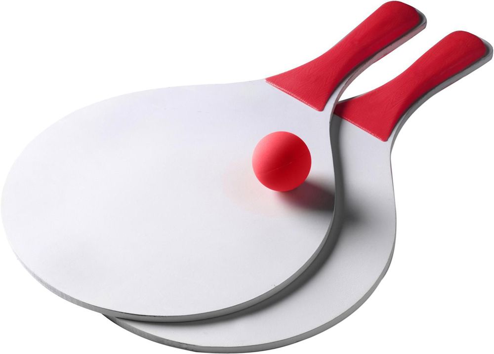 Beach-Ball-Tennisspiel aus Holz Fabien - rot