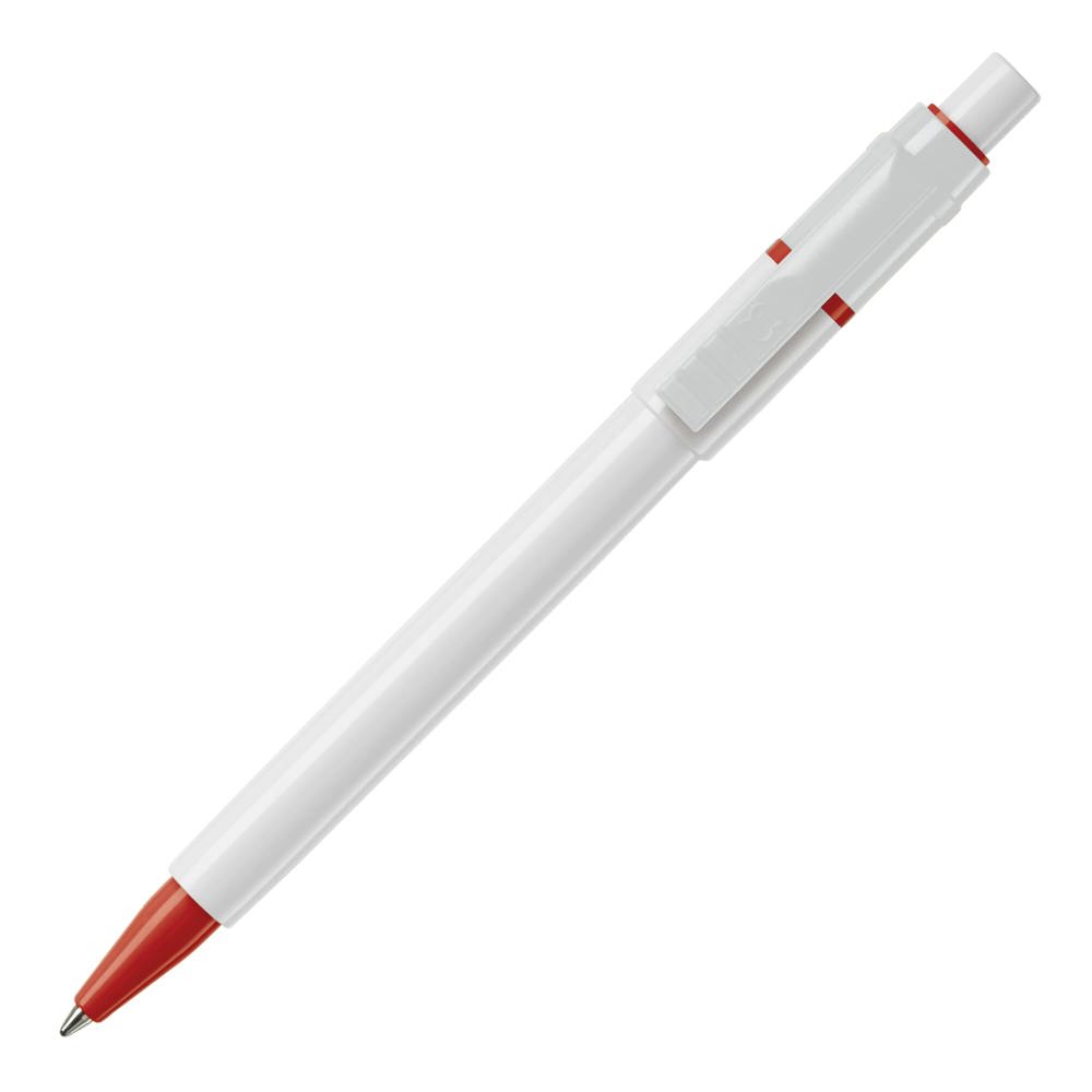 Kugelschreiber Baron hardcolour - Weiss / Rot