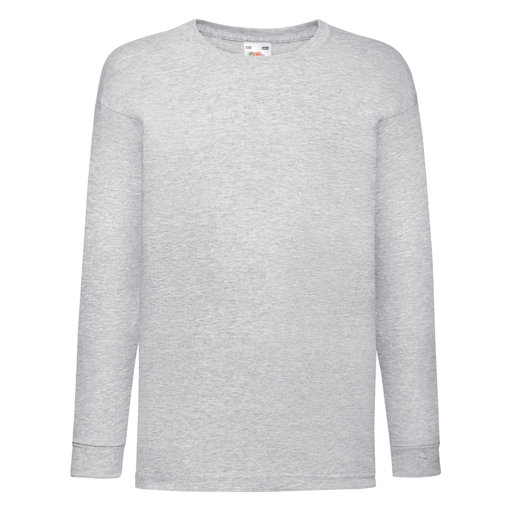 610070 - Kids Valueweight Long Sleeve T-Shirt - graumeliert