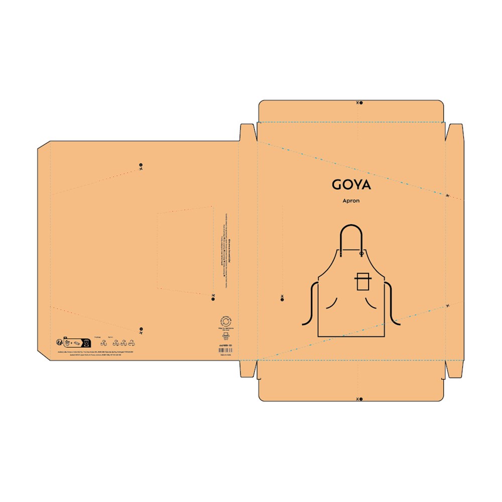 Goya Schürze aus recy.Baumwolle 300 g/m² mit rPU-Details - Armeegrün