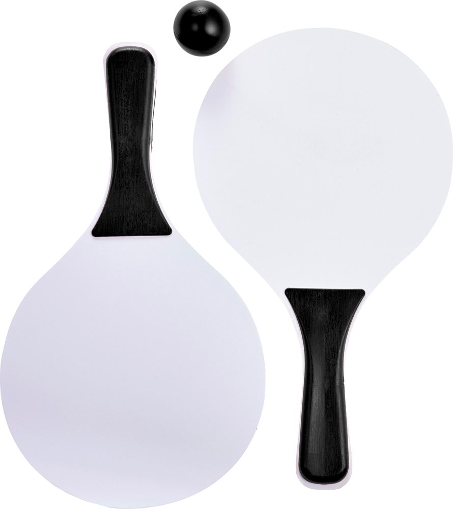 Beachball Tennisspiel aus Holz Eliza - schwarz