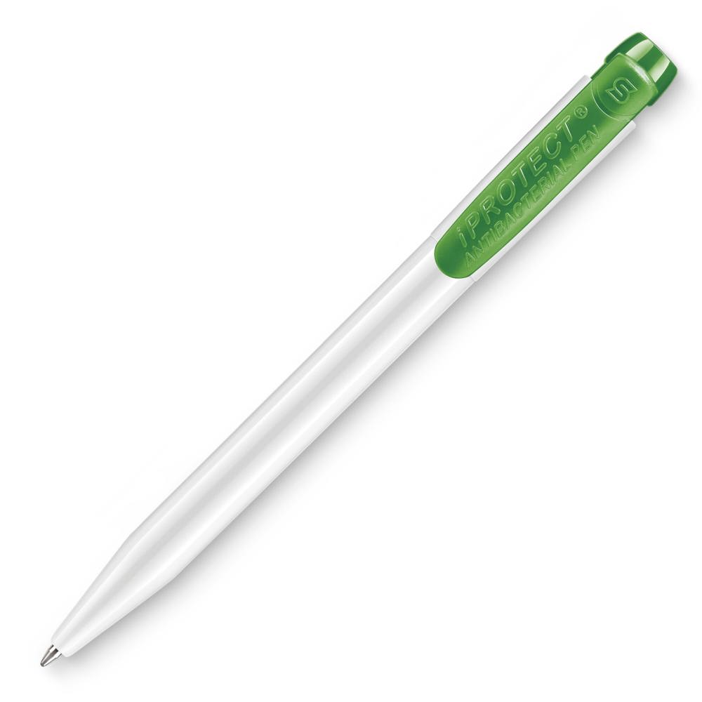 Kugelschreiber IProtect Hardcolour - Weiss / Grün