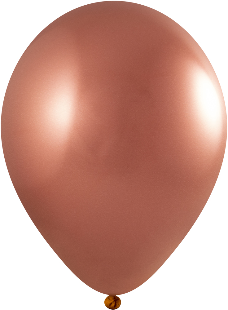 Ballons ohne Druck 90/100 cm Ø - 35 cm - 12 inch - Kupfer Chrom (4730) Chroom (± PMS 7607)