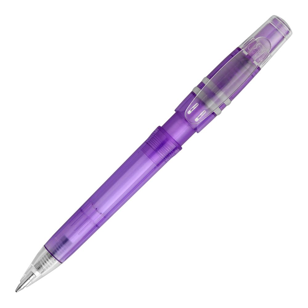 Kugelschreiber Nora Clear Transparent - Transparent / Purple