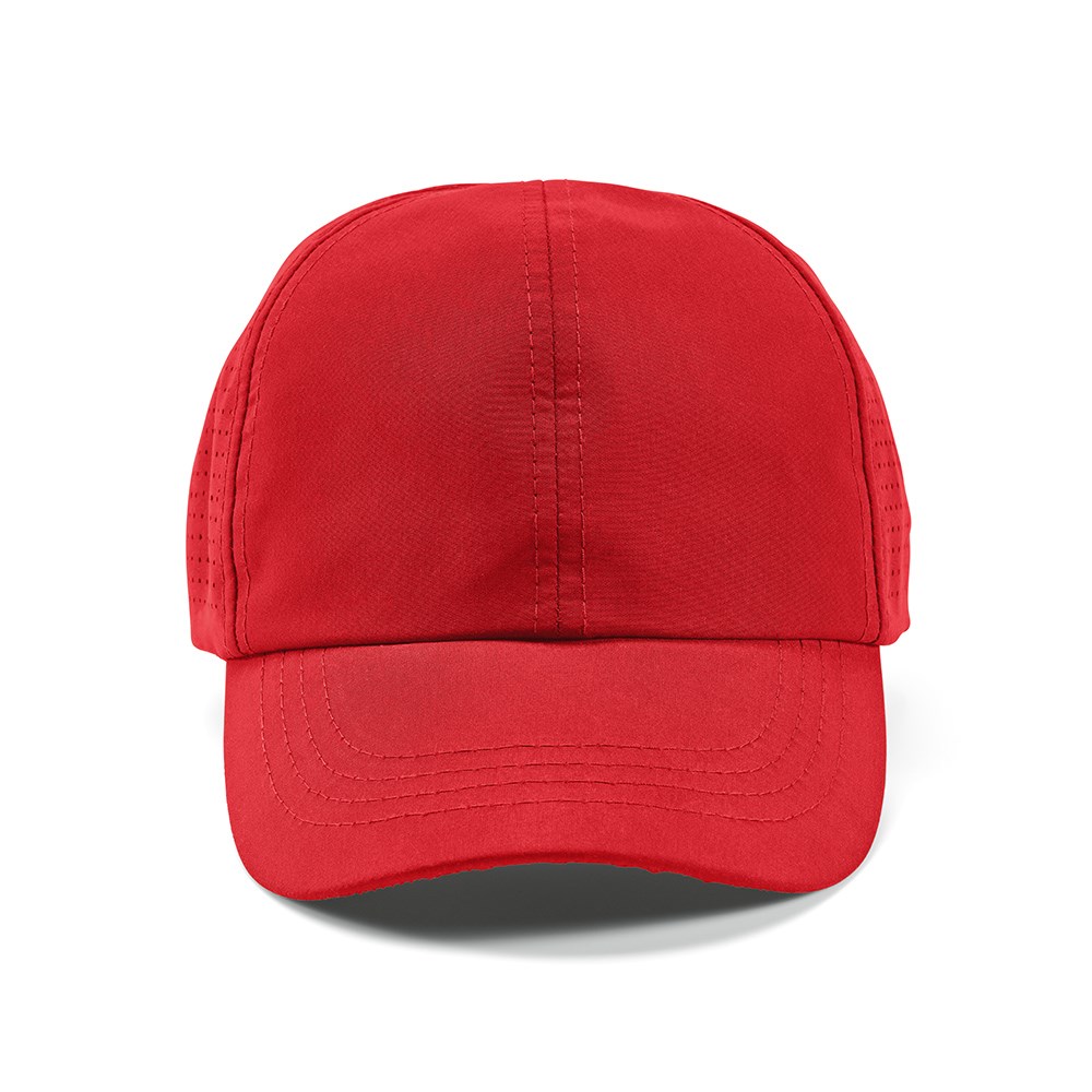 Armstrong Kappe aus rPET. 6-Panel und Klettverschluss - Rot