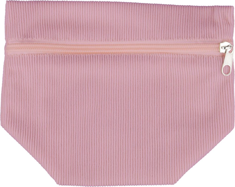 Kosmetiktasche aus Cord mit Reißverschluss Tia - Pastellrosa