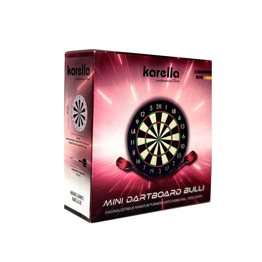 Dart Labor Mini Tisch Dartboard "BULLI" | inkl. 4c Druck