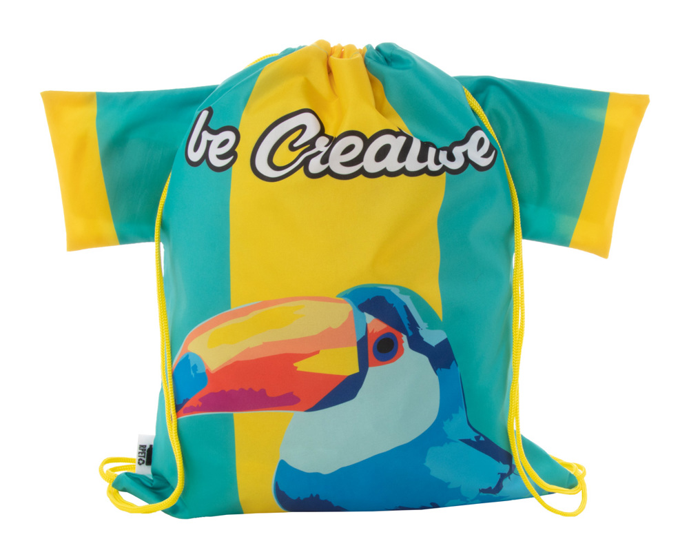 CreaDraw T RPET - Individueller Turnbeutel - gelb/weiß