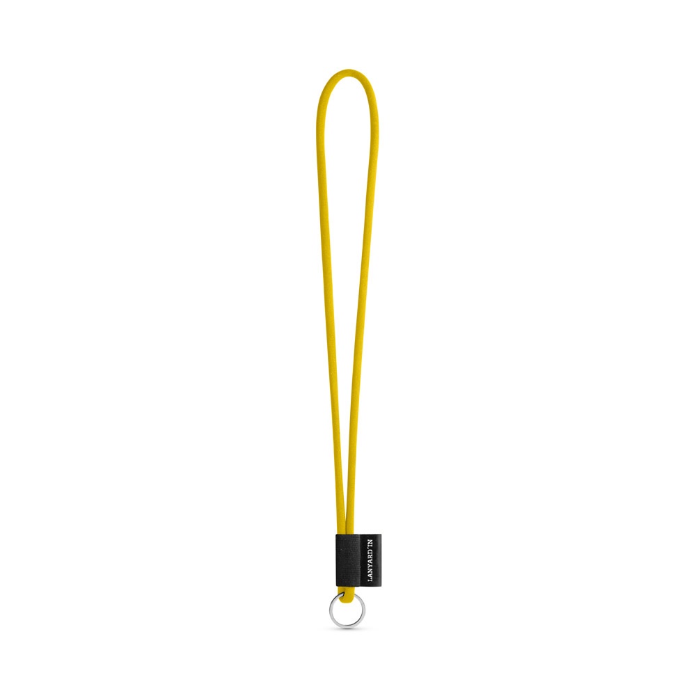 75093. SET Lanyard TUBE Lang (Ø 7 mm) mit Ring Ø 32 mm - 310 - Gelb