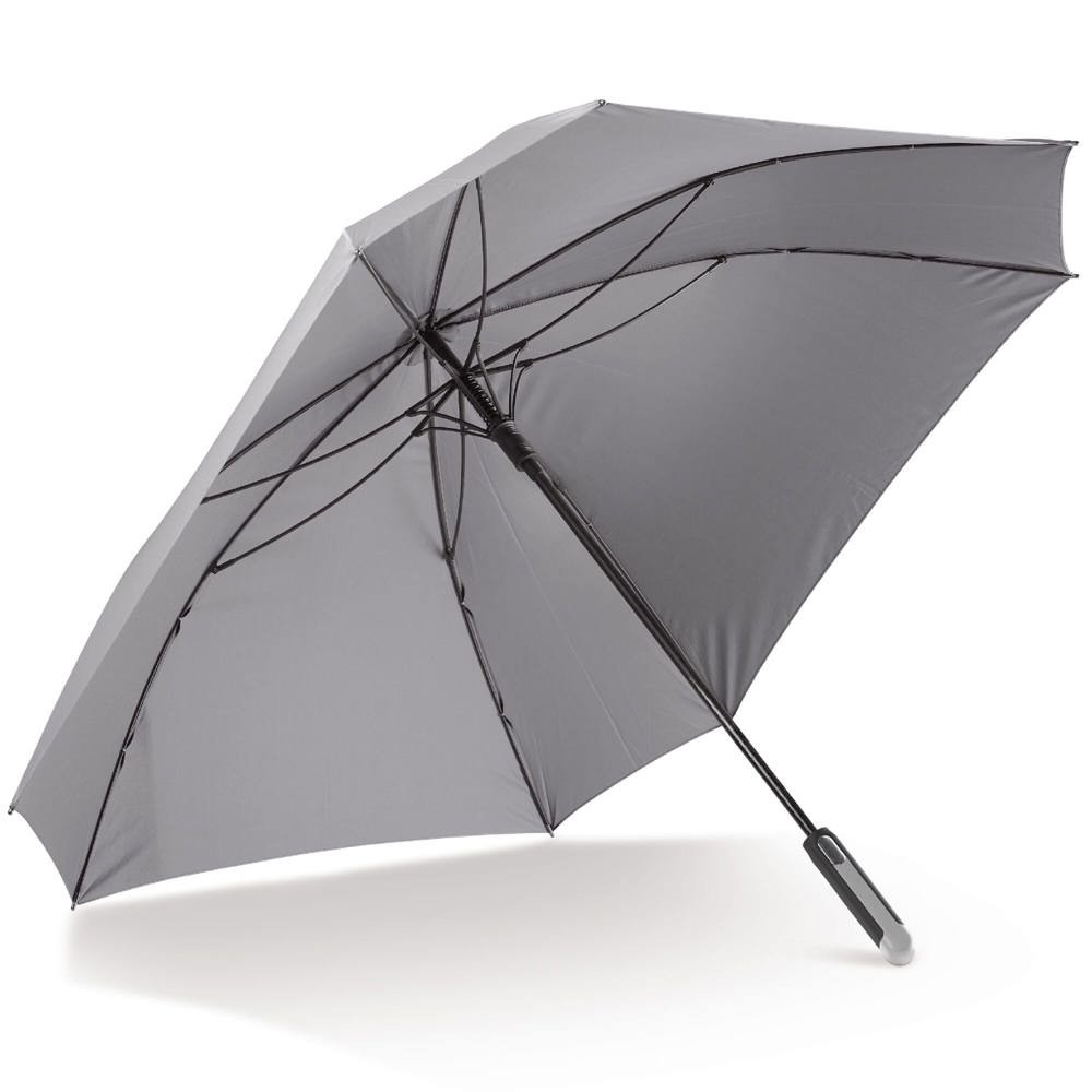 Luxus 27” quadratischer Regenschirm mit automatischer Öffnung - grau