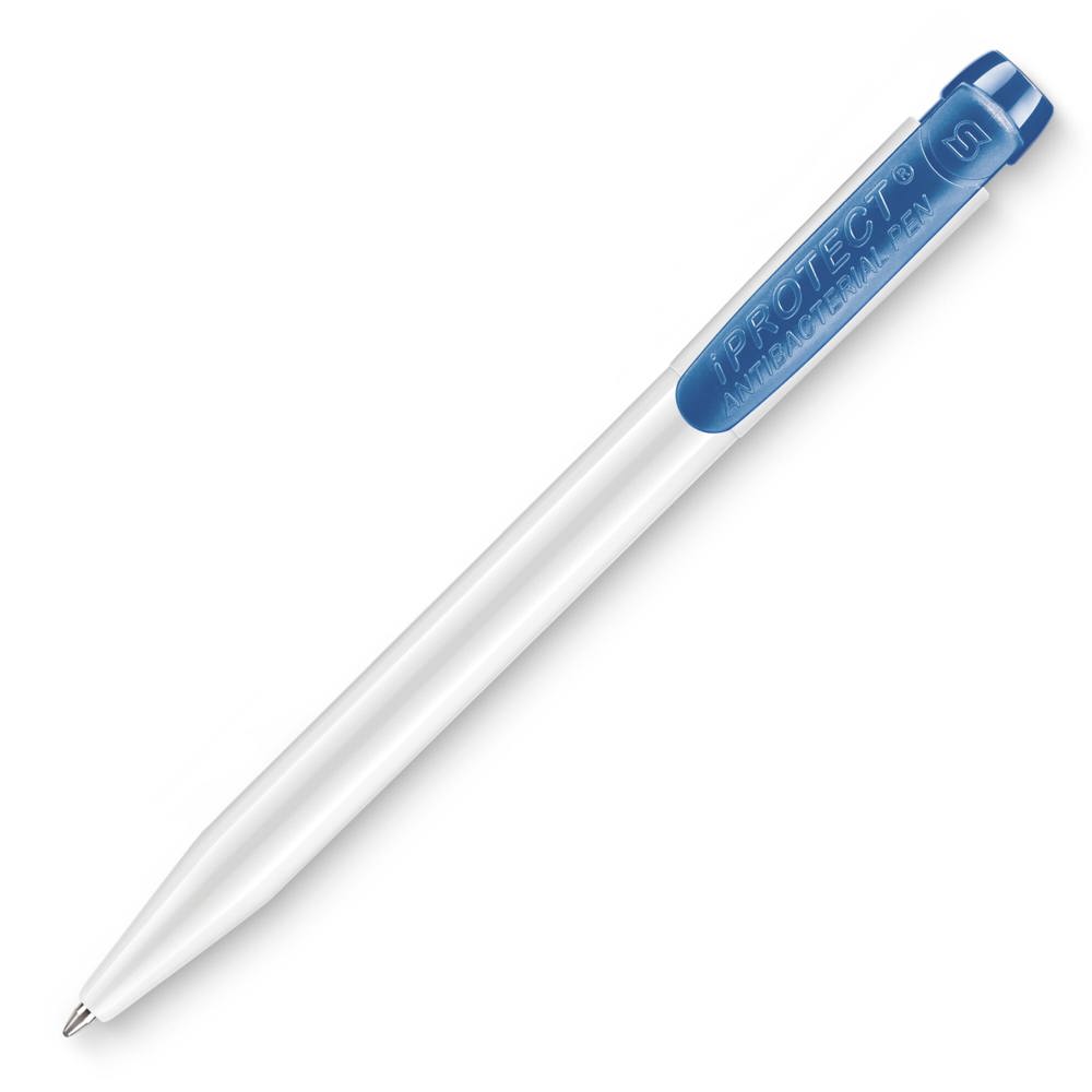Kugelschreiber IProtect Hardcolour - Weiss / Blau