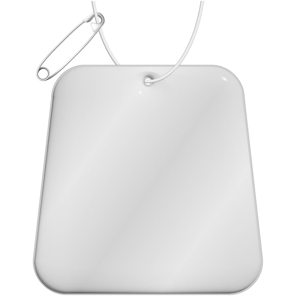 RFX™ H-09 Trapezförmiger reflektierender PVC-Anhänger - Weiss