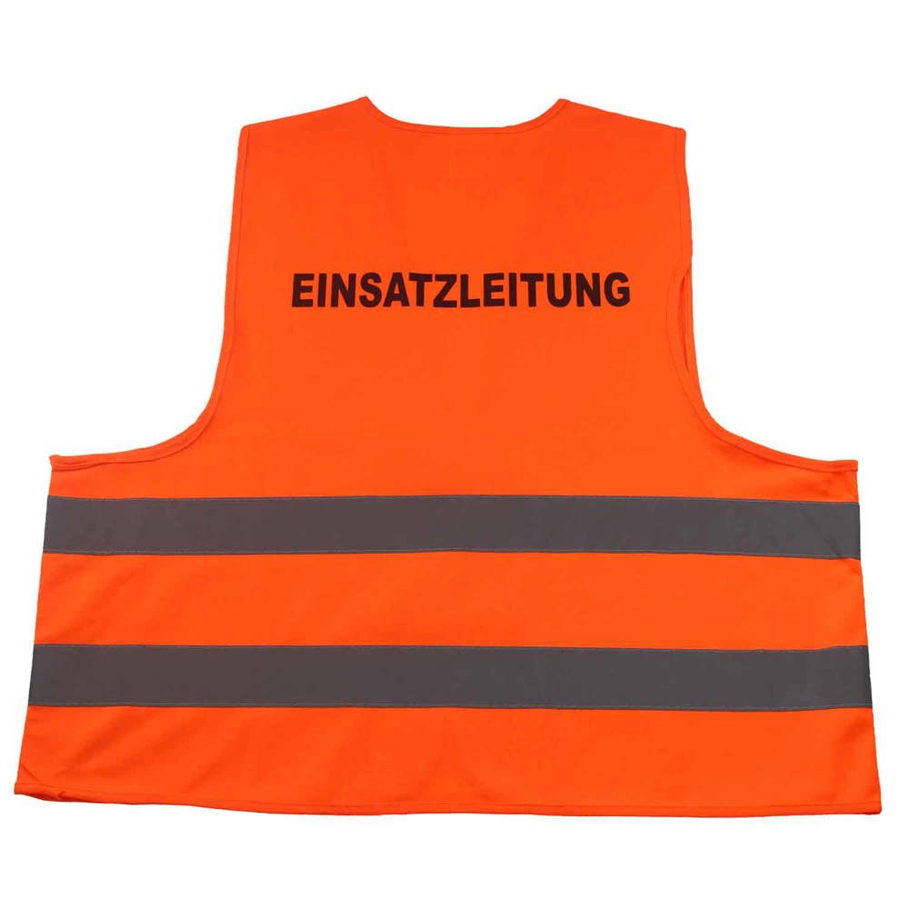 Qualitäts KFZ-Warnweste PREMIUM Einsatzleitung - orange