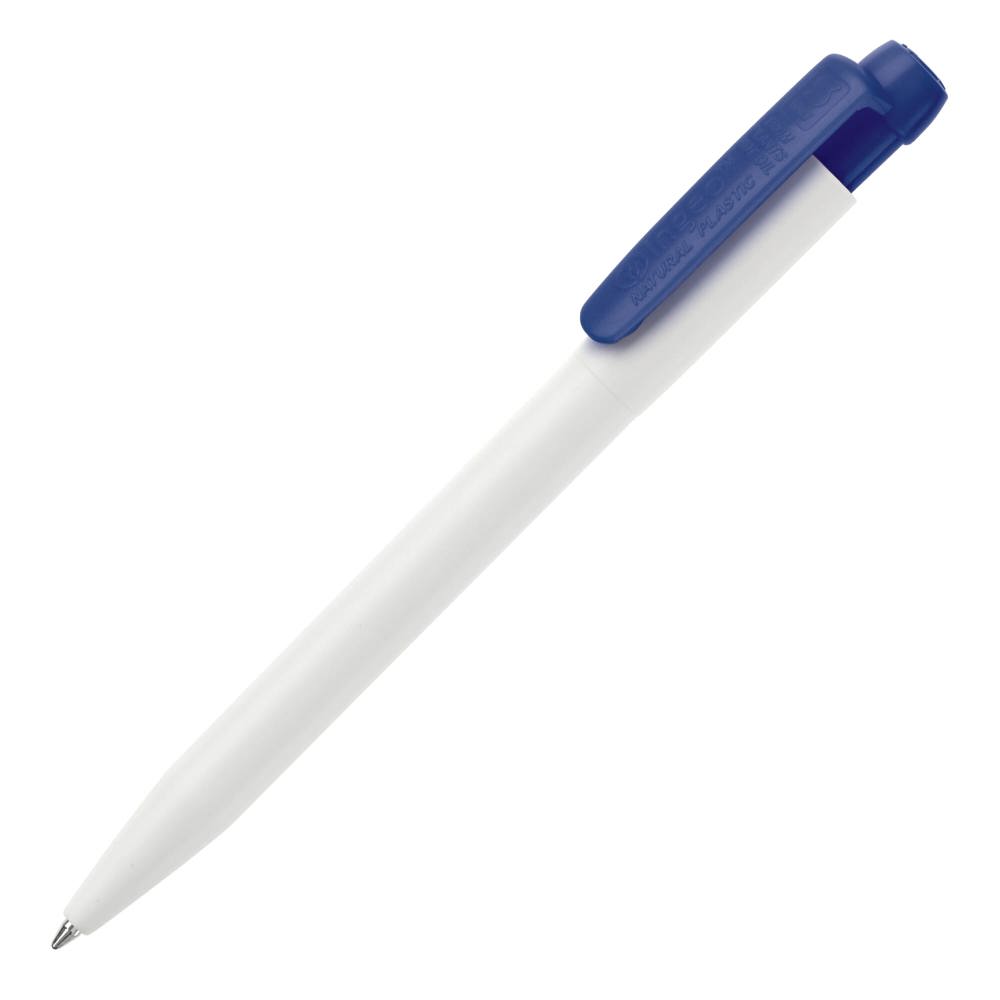 Kugelschreiber Ingeo TM Pen hardcolour - Weiss / Dunkelblau