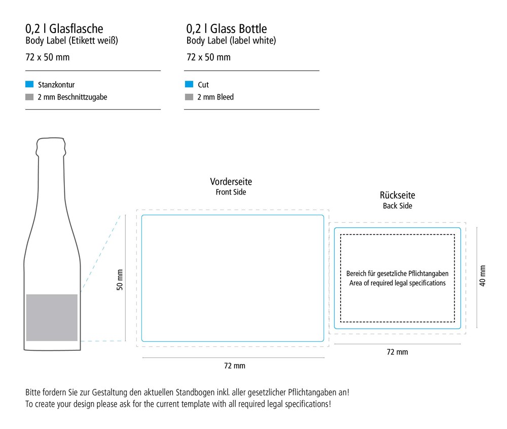 Secco, 0,2 l, Body Label