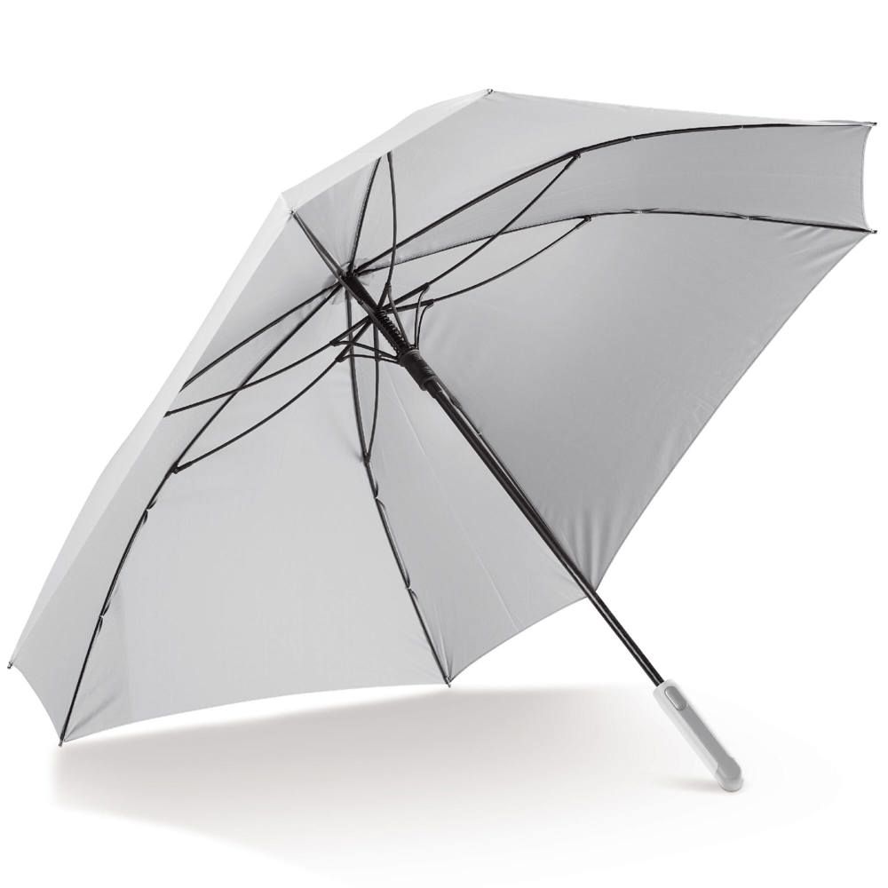 Luxus 27” quadratischer Regenschirm mit Hülle - Weiss