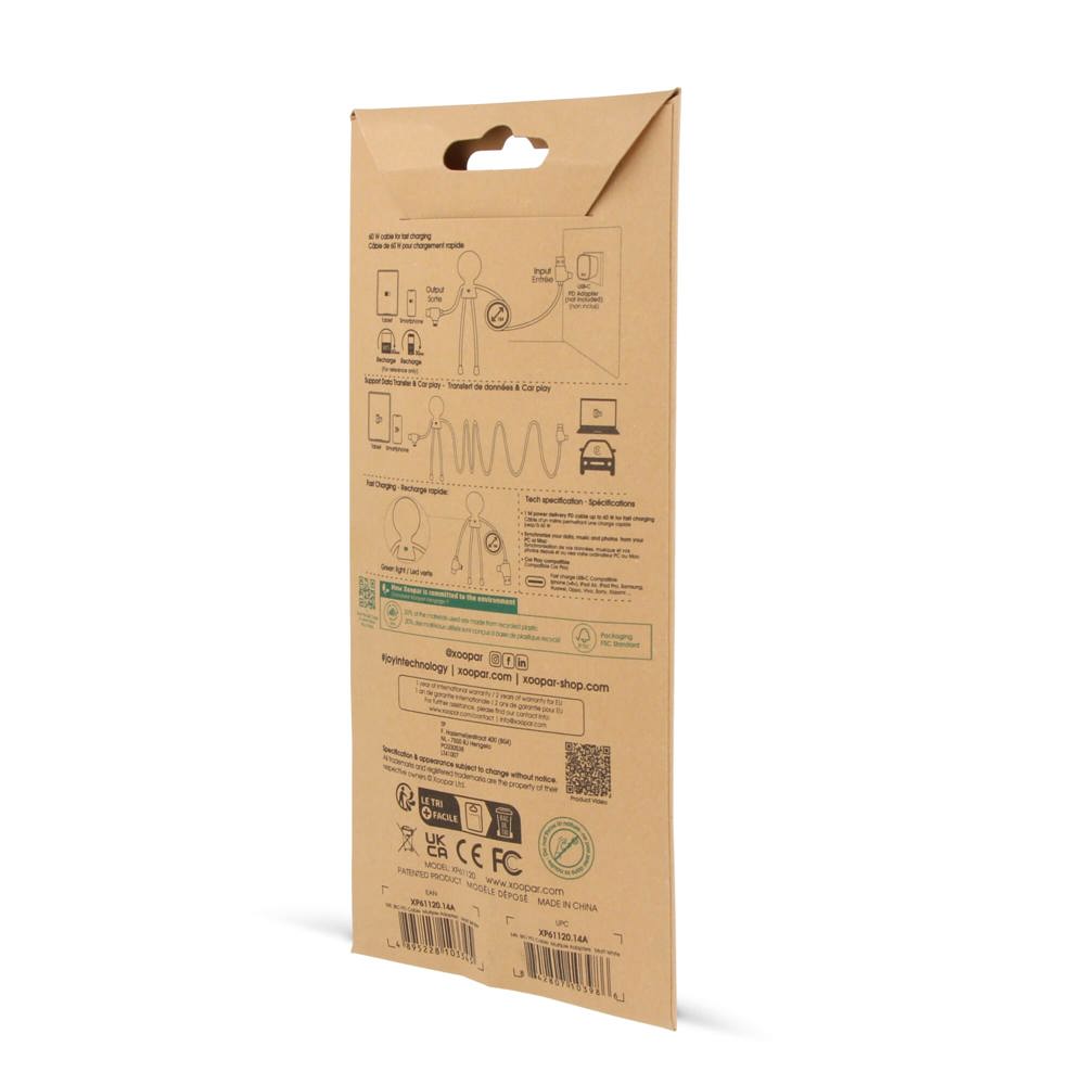 2089 | Xoopar Mr. Bio Long Power Delivery Cable with data transfer
