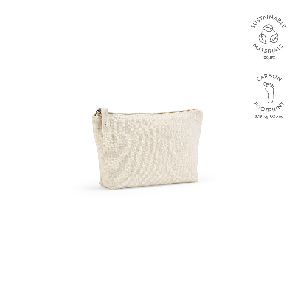 Cairo S 1,1L Kulturtasche, 320gsm recy.Baumwolle mit Reißverschluss