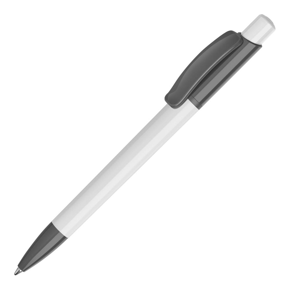Kugelschreiber Kamal hardcolour - weiss / grau