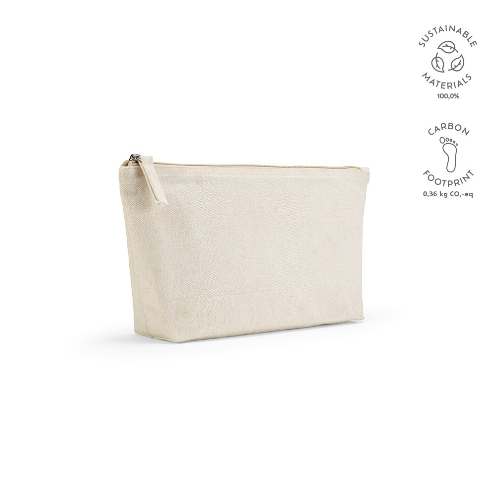 Cairo L 3,9L Kulturtasche, 320gsm recy.Baumwolle mit Reißverschluss